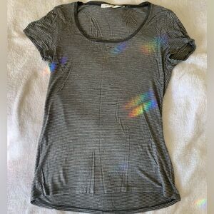 Max Studio Striped Gray Top (super soft)